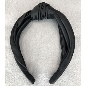 J.Crew Black Satin Turban Knot Headband - New Without Tags
